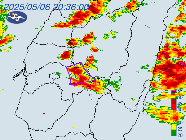 大雷雨即時訊息！雷雨夜炸雲嘉南　慎防淹水、坍方