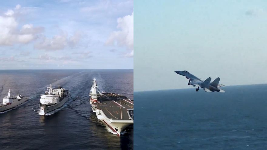 影/山東艦南海軍演曝中英雙語喊話　陸軍事專家：或與美航母近距離接觸