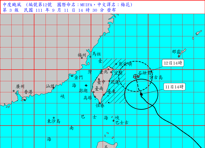 快訊／梅花颱風牛步北移　北北基7縣市發豪大雨特報　周一周二影響最劇烈