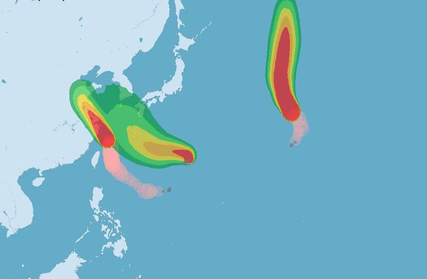 三颱共舞再發高溫特報！各地轉晴「2區迎短暫雨」　南瑪都恐轉中颱迴轉路徑曝
