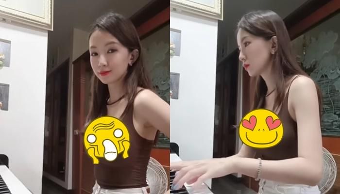 長腿白皙妹化身超辣鋼琴老師！彈奏2hrs胸前太晃　網暴動：閉上眼才聽得見…