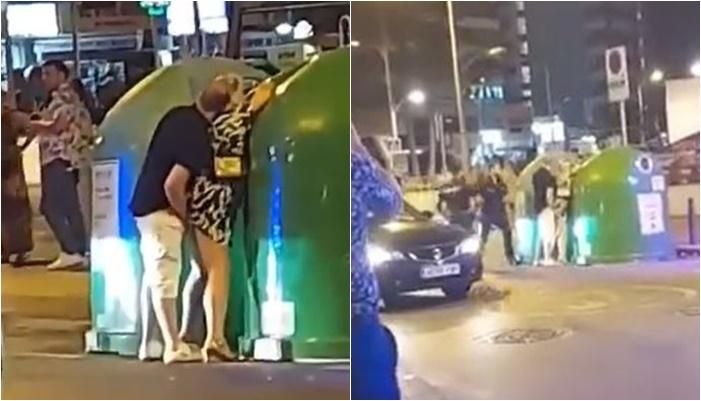 手探裙底闖神秘區域！醉男女「街頭交疊忘情扭動」　路人嗨翻起鬨：Let’s GOOO