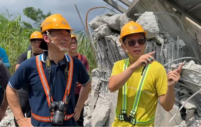 台東6.8強震／直擊！國震中心勘查高寮大橋現場：「不符合現今法規沒補強」