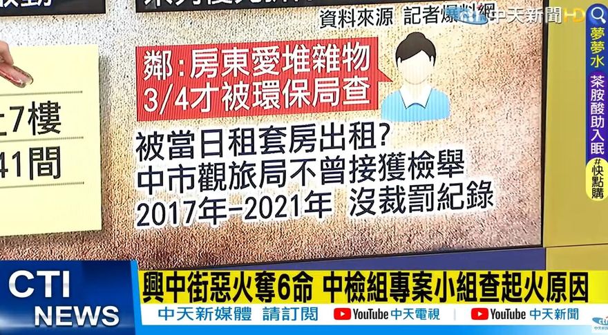 死不認錯！台中女房東堆雜物釀火災6死慘劇　辯「東西都是房客堆的」
