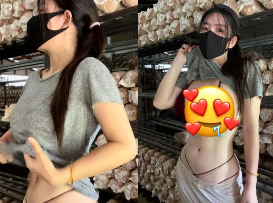 「超兇女菇農」濕身辣翻！她掀衣擦汗網暴動　暈喊：想一起種香菇
