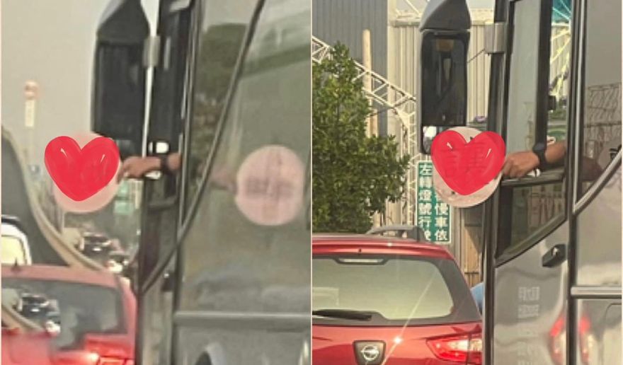 真．路上最美風景！他超車時拿出這2張　用路人都暖心了