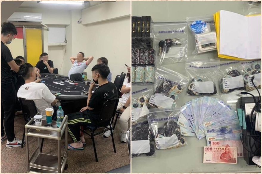 夾好夾滿！台中警夾好幾晚娃娃　直搗2樓德州撲克賭場逮13人