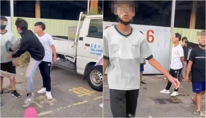 苗栗6屁弟「抄西瓜刀圍毆學弟」！踹飛狂揍只因惹到女友　衝動哥掏刀恐嚇畫面曝