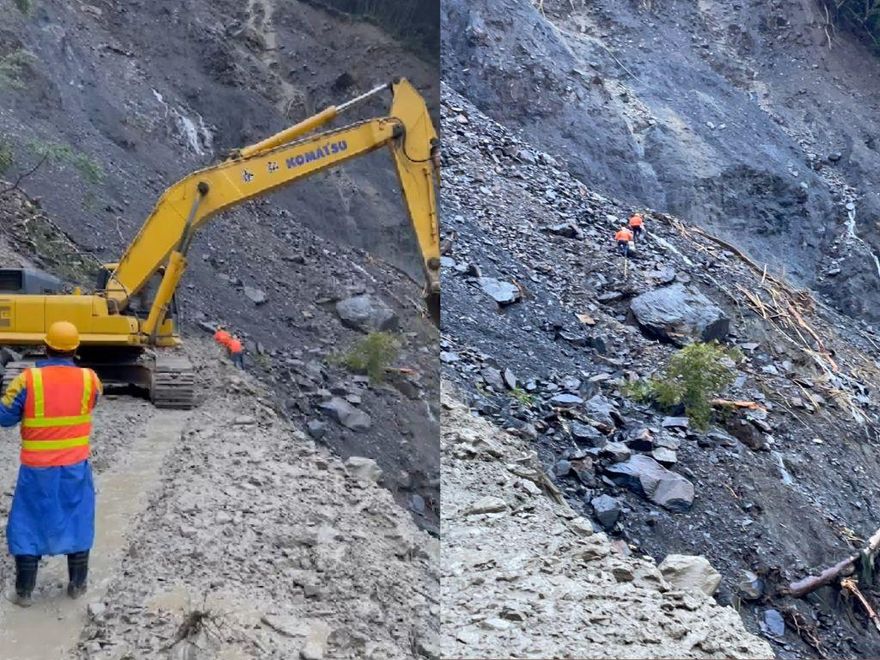 宜蘭台7線「道路坍方」！302人慘受困明池山莊　1癌友快沒藥了