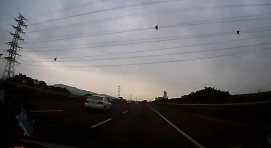 懸掛高速公路半空！他去高雄驚見「蜘蛛人」電纜上狂滑　　網嚇傻：太刺激了…