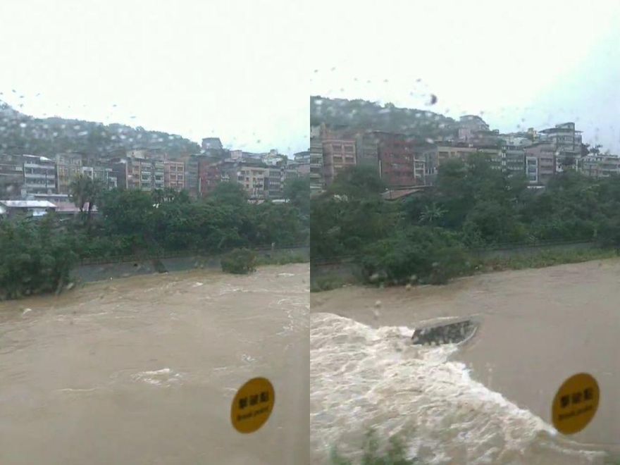 影/雨彈狂炸北台！3縣市土石流警戒　網友直擊「基隆河水位快爆滿」