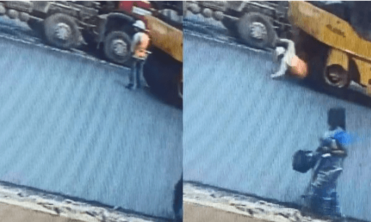【影】保證讓你毛骨悚然！鋪路工人遭壓路機「來回輾」奪命36秒畫面