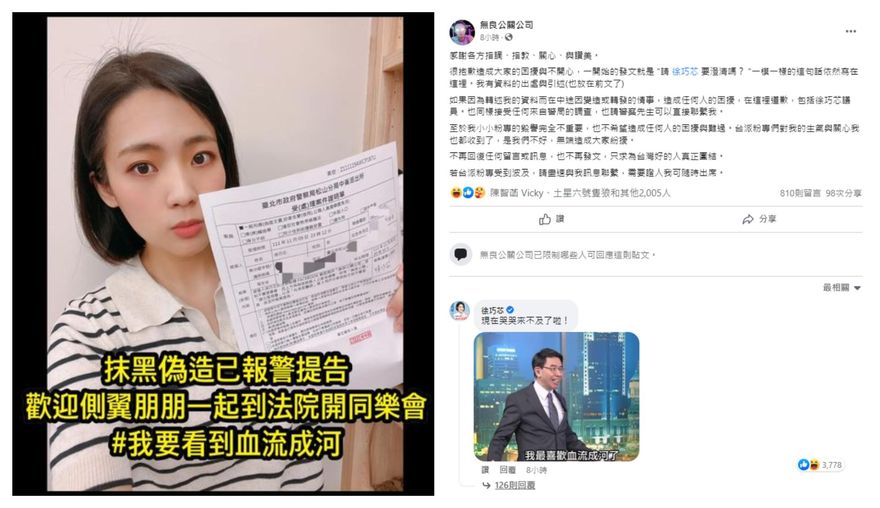 殲滅綠側翼！徐巧芯刑民事都告　求償價碼曝光