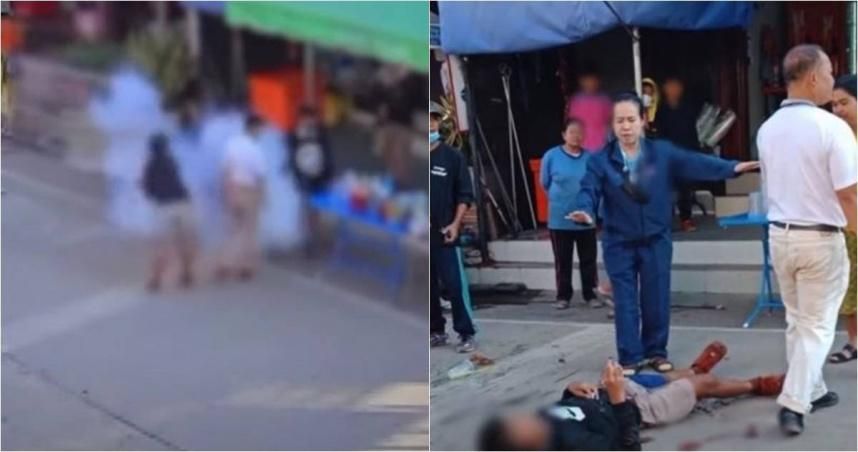 他頑皮踢同學…轟一聲腳被炸了！「腳背命中口袋鞭炮」左腿染紅　現場一陣白煙