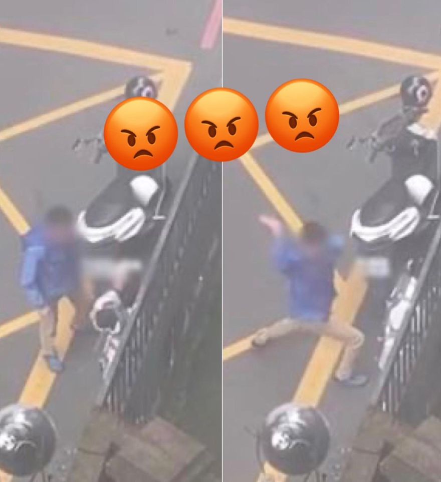【影】連嬰兒也揍！淡水莽男街頭對妻兒連揮4巴掌　3正義哥攔阻痛罵伸援手