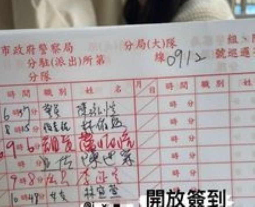 三重警亂寫巡簽表還PO網曬女友！這下GG了