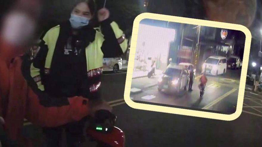【影】栽在正妹警手上！「微型電動二輪車」甫修法完成　男竟在派出所門口酒駕