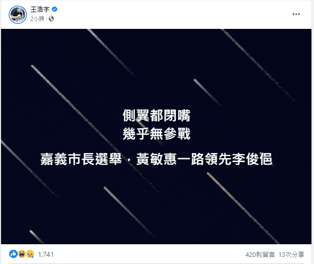 黃敏惠高票當選！民進黨敗了又敗　王浩宇扯「這原因」網罵爆