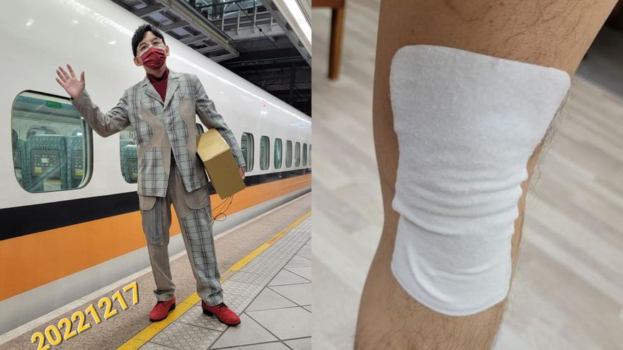 黃子佼為愛女「不慎踩空摔倒」！膝蓋腫痛無法蹲…傷勢曝光