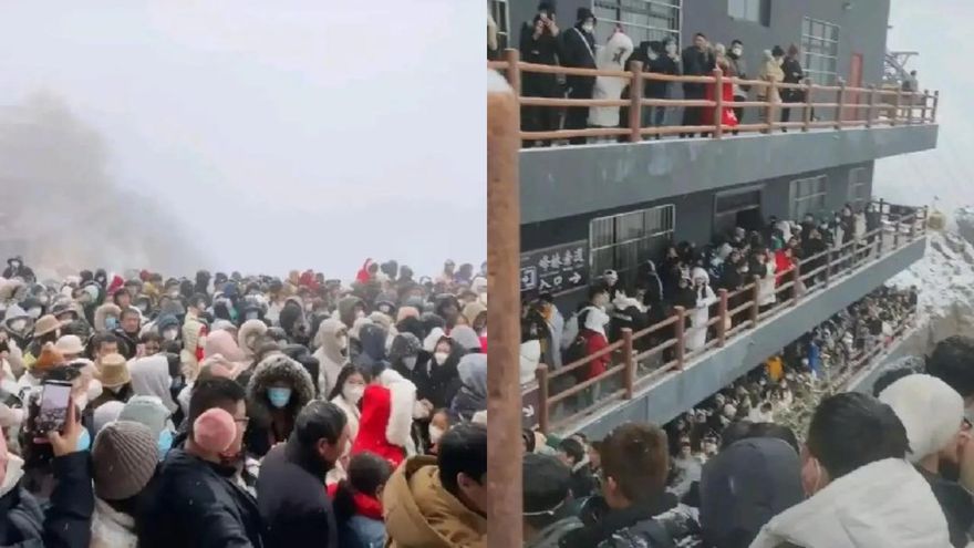 上不去下不來！上萬遊客滯留怒喊「退票」　河南老君山景區：下雪路滑致擁堵