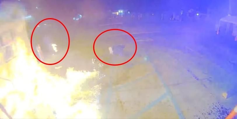 影/害人反害己！兩名男子深夜囂張縱火　下一秒竟「引火自焚」倉皇逃跑