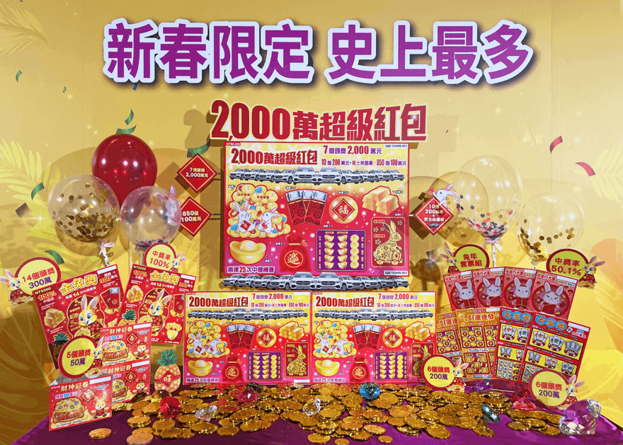 台彩加碼360組百萬紅包！小年夜連開17天　日期、中獎率一次看