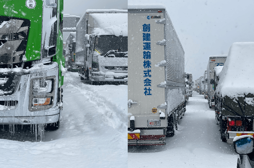「十年一遇」超強寒流襲日！高速公路2600車卡死　車頭凍出巨大冰柱