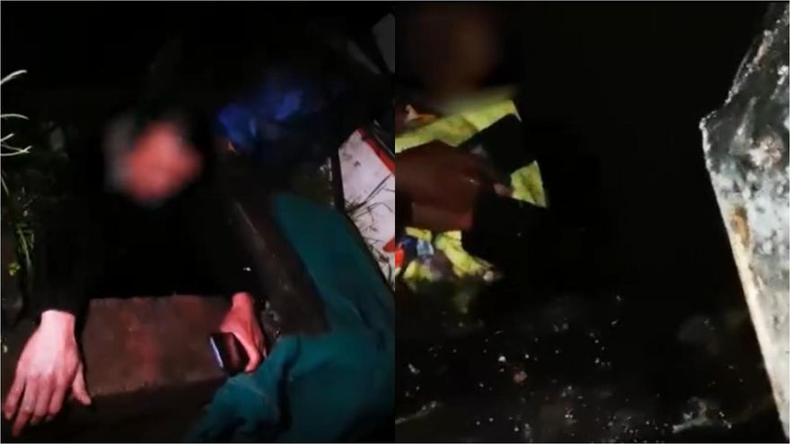 影/撲通！逃酒測臨檢…他「縱身一跳」躲進化糞池　與警僵持堅稱「不臭香得很」