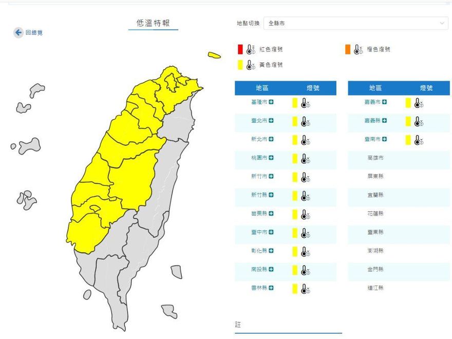 輻射冷卻！14縣市「下探10度」！氣象局發布低溫特報