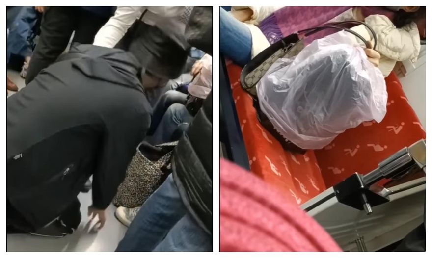 影/老婆婆逼讓座國罵連噴！高中生「崩潰下跪」求她惦惦：別再講了　全車反應曝