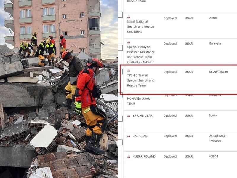 台灣搜救隊馳援土耳其！登聯合國搜救官網、BBC報導　消防署：重大突破