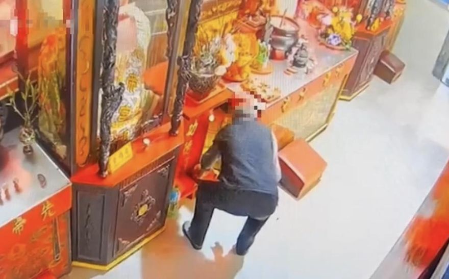 闖三重先帝宮偷走香油錢　警1小時內速逮鐵馬男