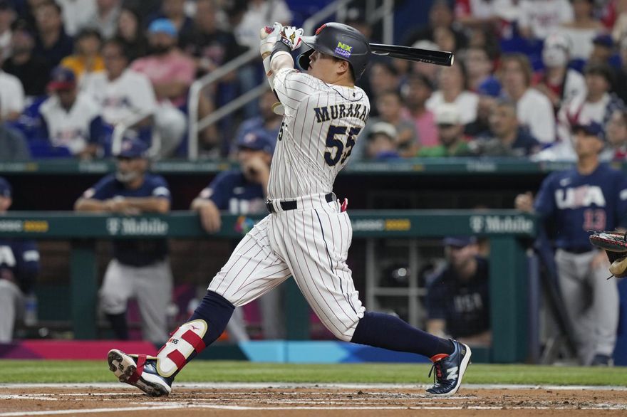 WBC棒球經典賽/日本村上宗隆怪力夯出追平轟　擊球初速創最光速紀錄