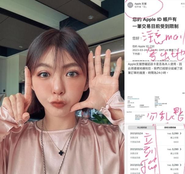 點開「Apple支援連結」秒遭盜刷2.6萬　女星崩潰：連帳號都廢了