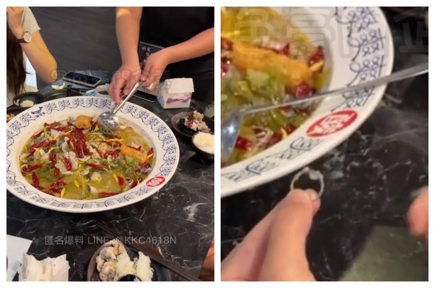 酸菜魚名店吃到戒指表錯情！以為「求婚戲碼上演」店員急上前　驚動衛生局了