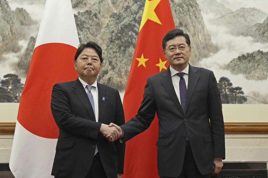 日相林芳正會晤陸外長秦剛　強調台海和平重要性
