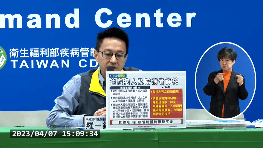 疫情再鬆綁！4/10起取消「無症狀」住院陪病篩檢　人數限制仍維持