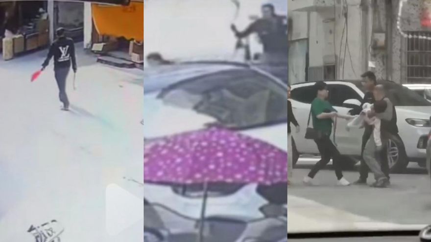 影/「鐮刀怪客」廣東街頭無差別砍人　行兇後搶車逃逸受害者含3童