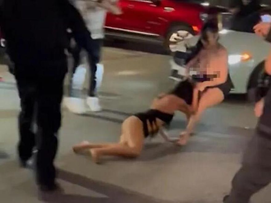 6辣妹「夜店外大亂鬥」底褲看光光　警衛將女子過肩摔影片瘋傳