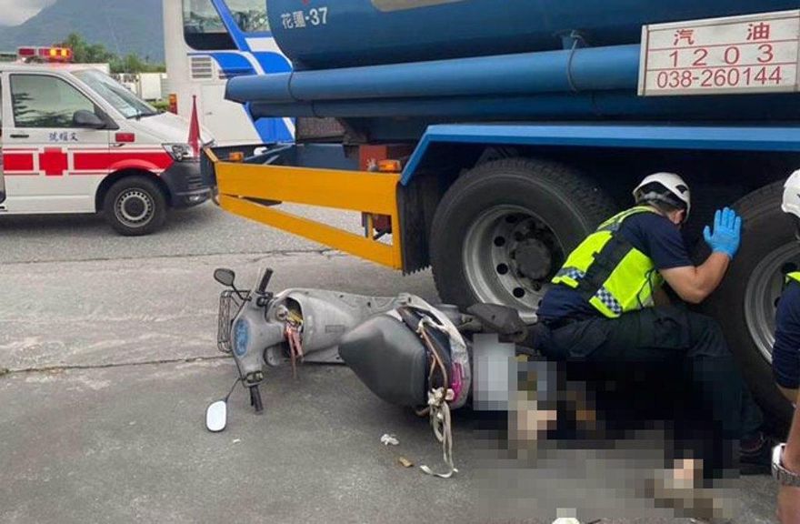 致命內輪差！油罐車右轉把人捲進車底　女騎士當場無呼吸心跳