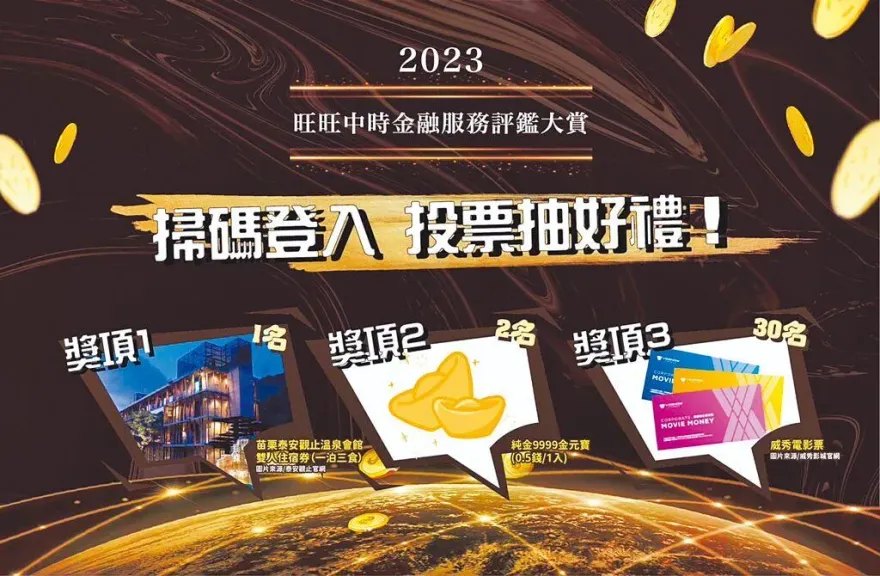 旺旺中時金融服務評鑑大賞起跑