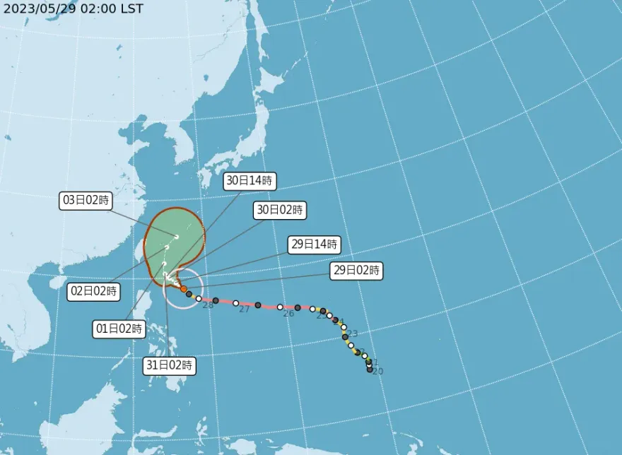 瑪娃持續朝台逼近！最快今晚發海警　降雨熱區出爐…周末才放晴