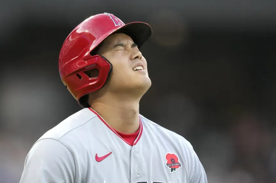 影/丟人啦！大谷翔平本季首挨觸身球　4打數熄火吞2K