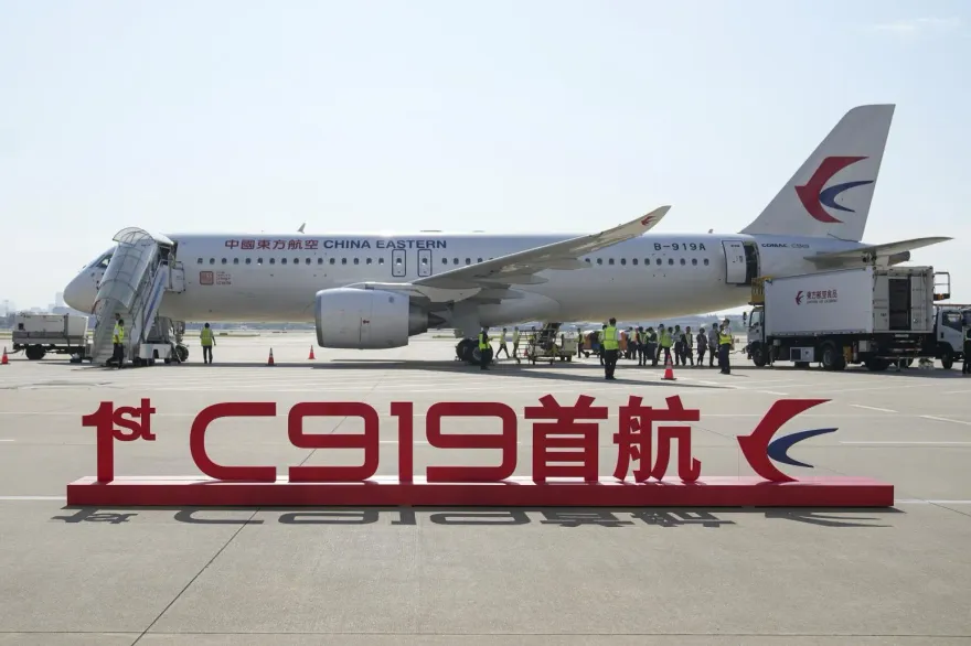 商飛剛滿月...陸產C919大飛機突停飛　返航由空中巴士代打