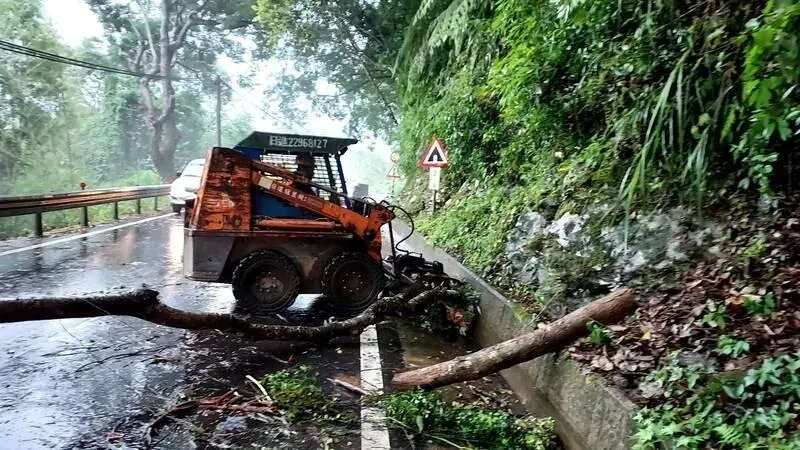 瑪娃豪雨重創桃園復興　台7線6處坍方搶修中