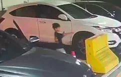 影/天母停車場驚現「天坑」？ 120公分高男童掉入180公分深污水池　險遭滅頂
