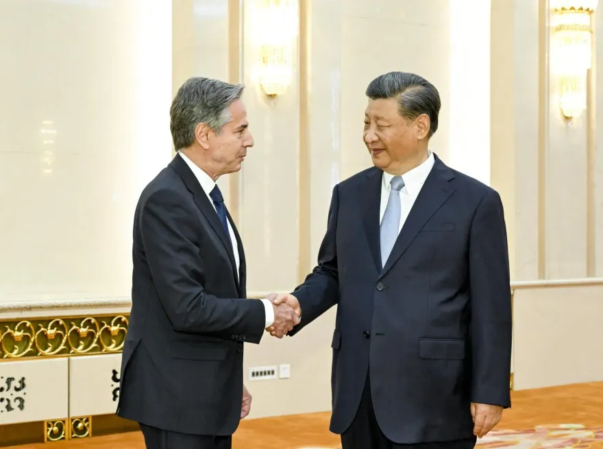 影/習近平接見布林肯畫面曝光　稱兩國交往應「相互尊重以誠相待」
