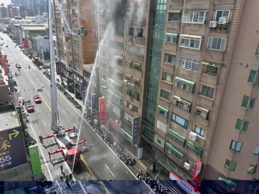 快訊/竹北大範圍氣爆！12人受困高樓嚇傻　警消出動雲梯車救援