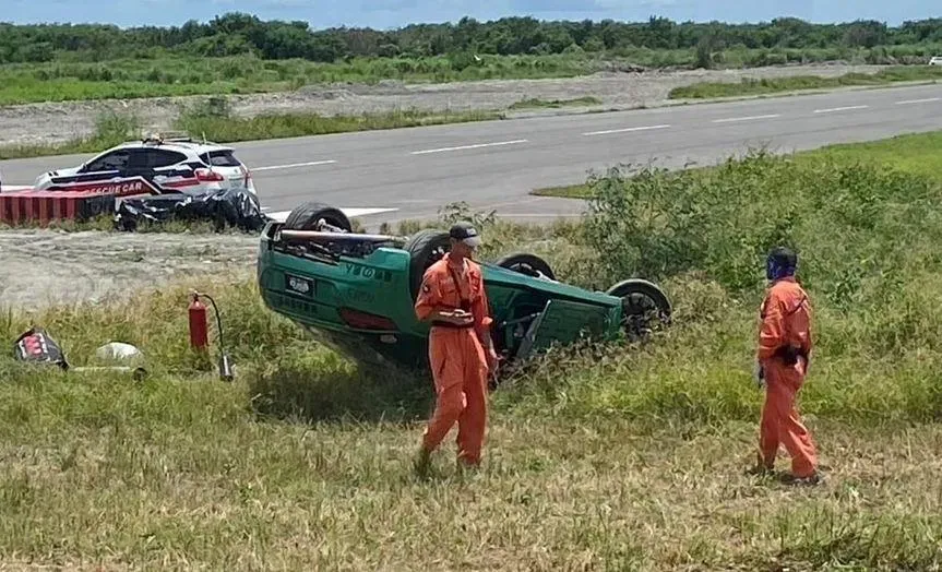影/直線加速尬車出事！彰化「彈射嘉年華」驚傳參賽車失控「衝人群」…1傷送醫