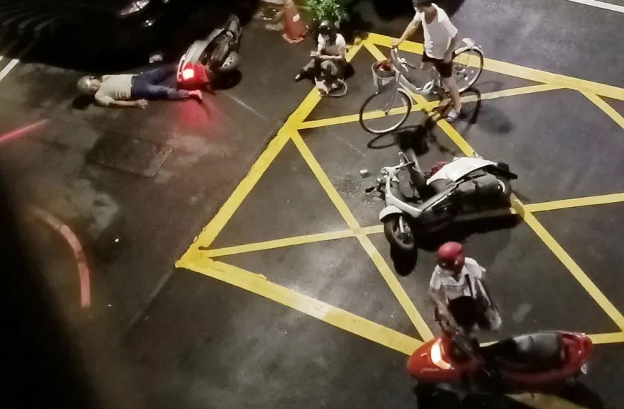 影/新莊詭異路口7天2車禍　網虧「先躺先贏？」警方回應了